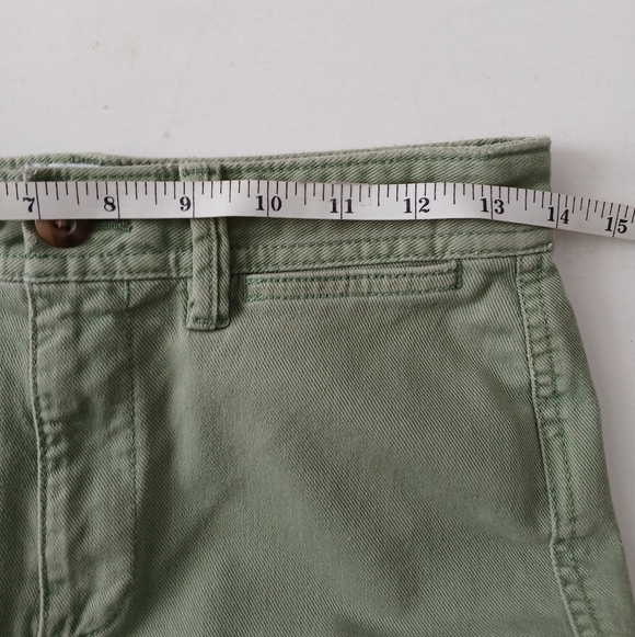 GAP Highrise Wide Leg Ankle length Jeans Olive green Sz 26 /4 - Picture 10 of 13